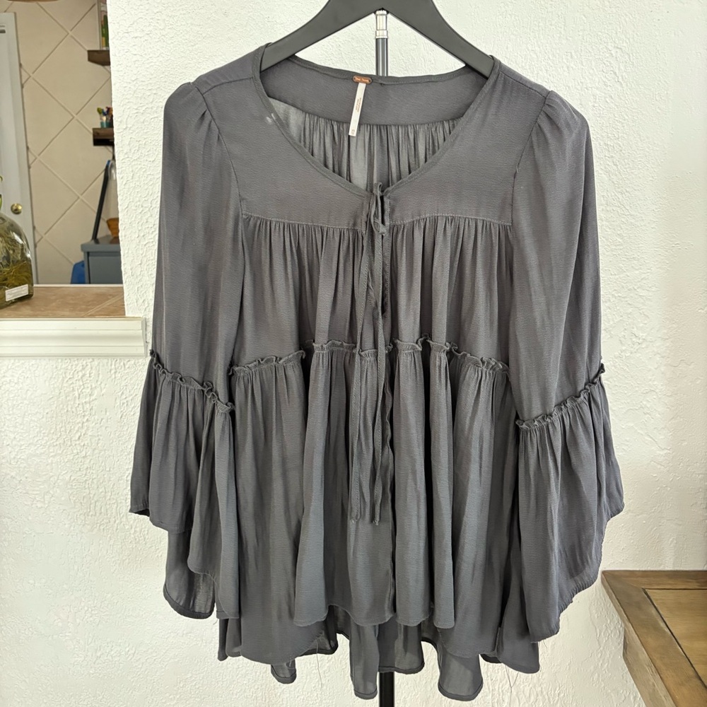 Free People A Few Of My Favorite Things Grey Tunic